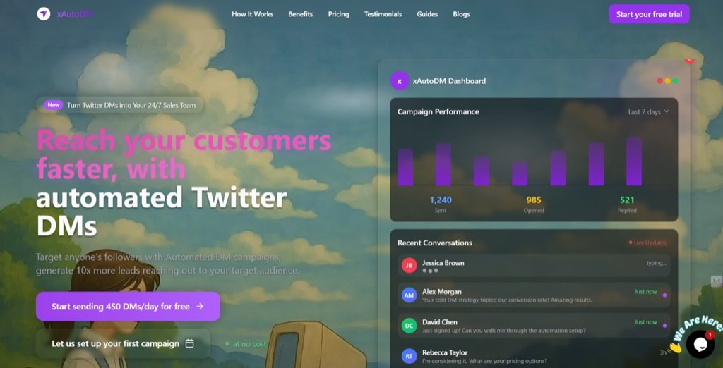 Screenshot of xAutoDM Page XAutoDM